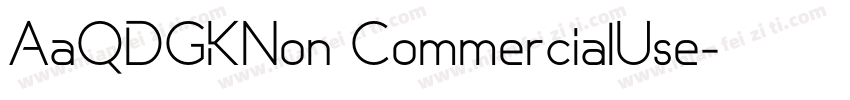AaQDGKNon CommercialUse字体转换